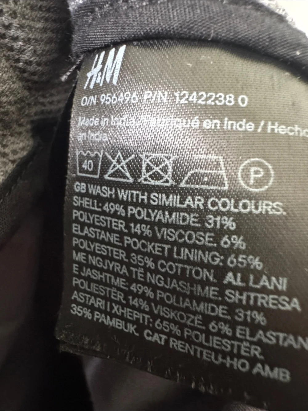 H&M Charcoal Gray Cargo Jogger Pants